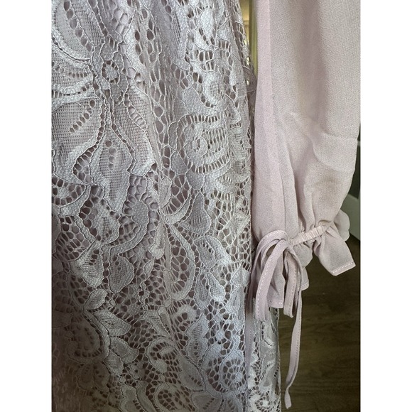 Topshop Lace Detail Mini Tie Dress Women's Size 4 - Picture 6 of 8